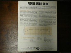Pair of Vintage PIONEER CS-99 Speakers Original Made in Japan