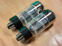 Closely Matched Pair of GE 6CA7 EL34 NOS NIB Vacuum Tubes #1