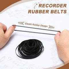 50Pcs Recorder Rubber Belts 40-135mm Mix Flat Cassette Tape Recorder(4mm Width)