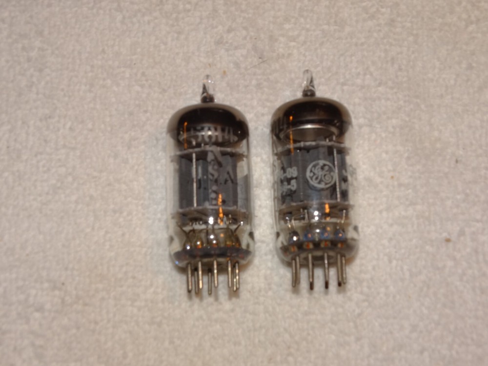2 x JG-5814A(12au7) GE Tubes *Foil O Getter*Tested Strong*