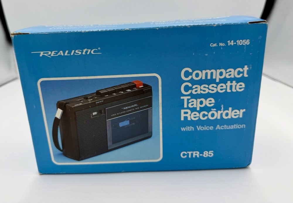 Radio Shack CTR-85 Realistic Cassette Tape Recorder w/Voice Actuation-NIB