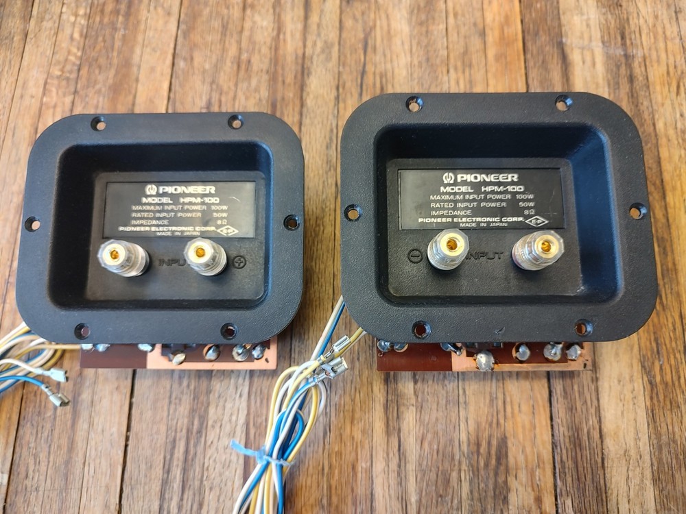 Pioneer HPM-100 Crossover Pair w/ 5-way binding posts for banana plugs