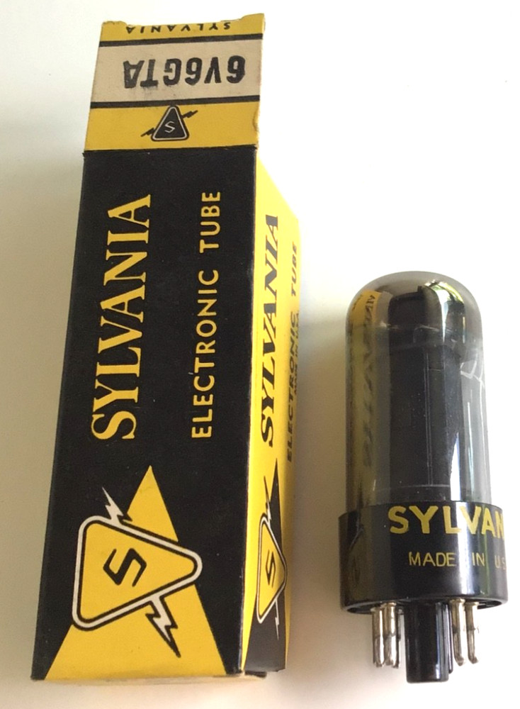 Sylvania 6V6GTA Tube Smoked Glass USA Tested Strong & Box Fender Princeton Champ