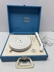 Vtg Imperial Party TIme Record Player Model 100 Blue Works Great Phonograph