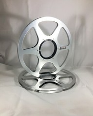 ONE PAIR New 10.5″ Anodized Aluminum metal Reels Silver