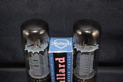 2 SUPER MATCHED Pair Vintage xf2 Mullard EL34 6CA7 Amplitrex TEST STRONG 105%+