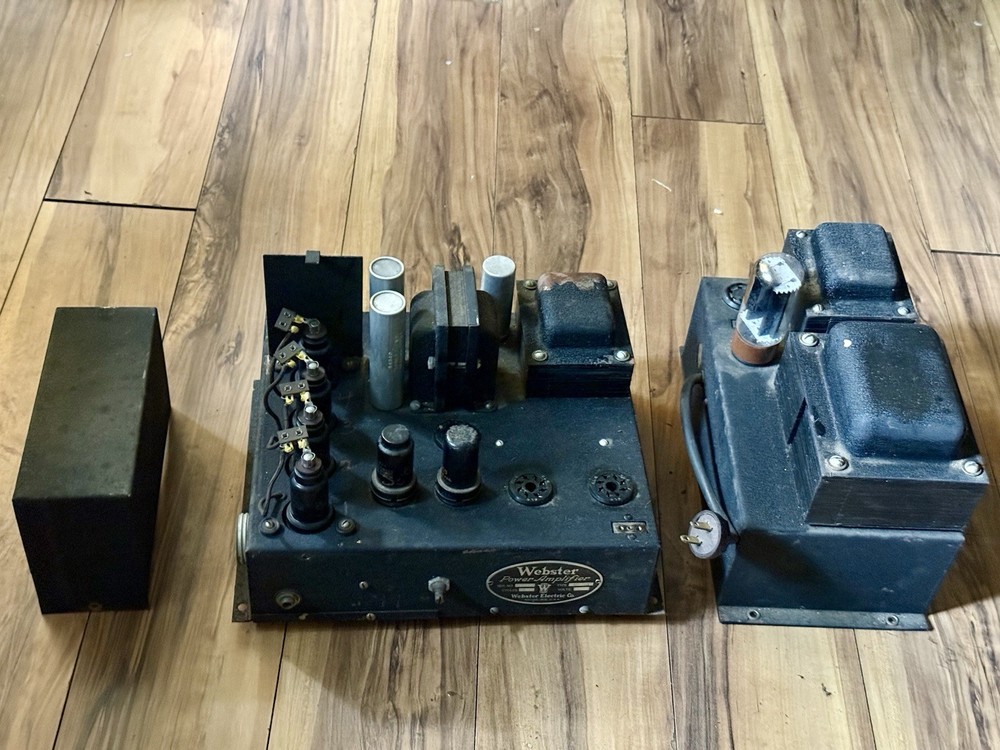 Rare Webster Type 45 Tube Power Amplifier W/ 45PS Supply As Is 6L6