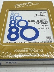 Columbia Magnetics Blank 8-Track Tape Cartridge 80 Minutes New Sealed USA