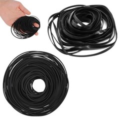 100 Pcs Flat Rubber Belts for Cassette Recorder Repair 40-135mm, 1mm & 4mm Width