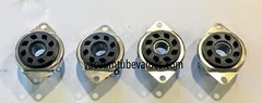 8 pin Octal Vacuum Tube Socket TOP or BOTTOM MOUNT 4 pc 1″ Diameter socket