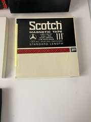 Lot 7 Scoth BASF Reel to Reel Tape Box Magnetic 7″ German Hard Plastic Case