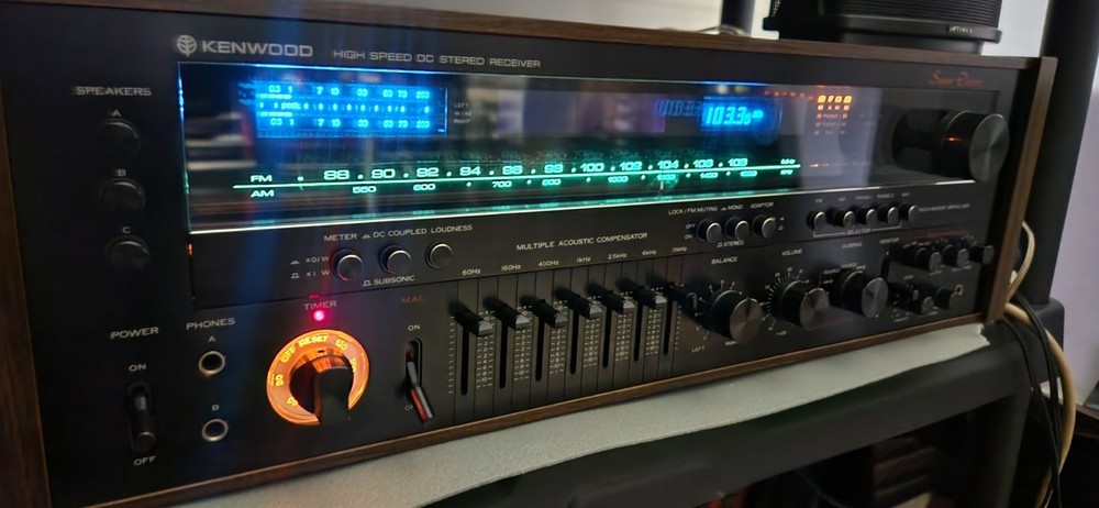 Kenwood Super Eleven High Speed DC Stereo Monster Receiver 125W Working NEW CAPS