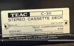 Beautiful Vintage Teac C-3X Cassette Deck 3 Head Japan Same as Tascam 122