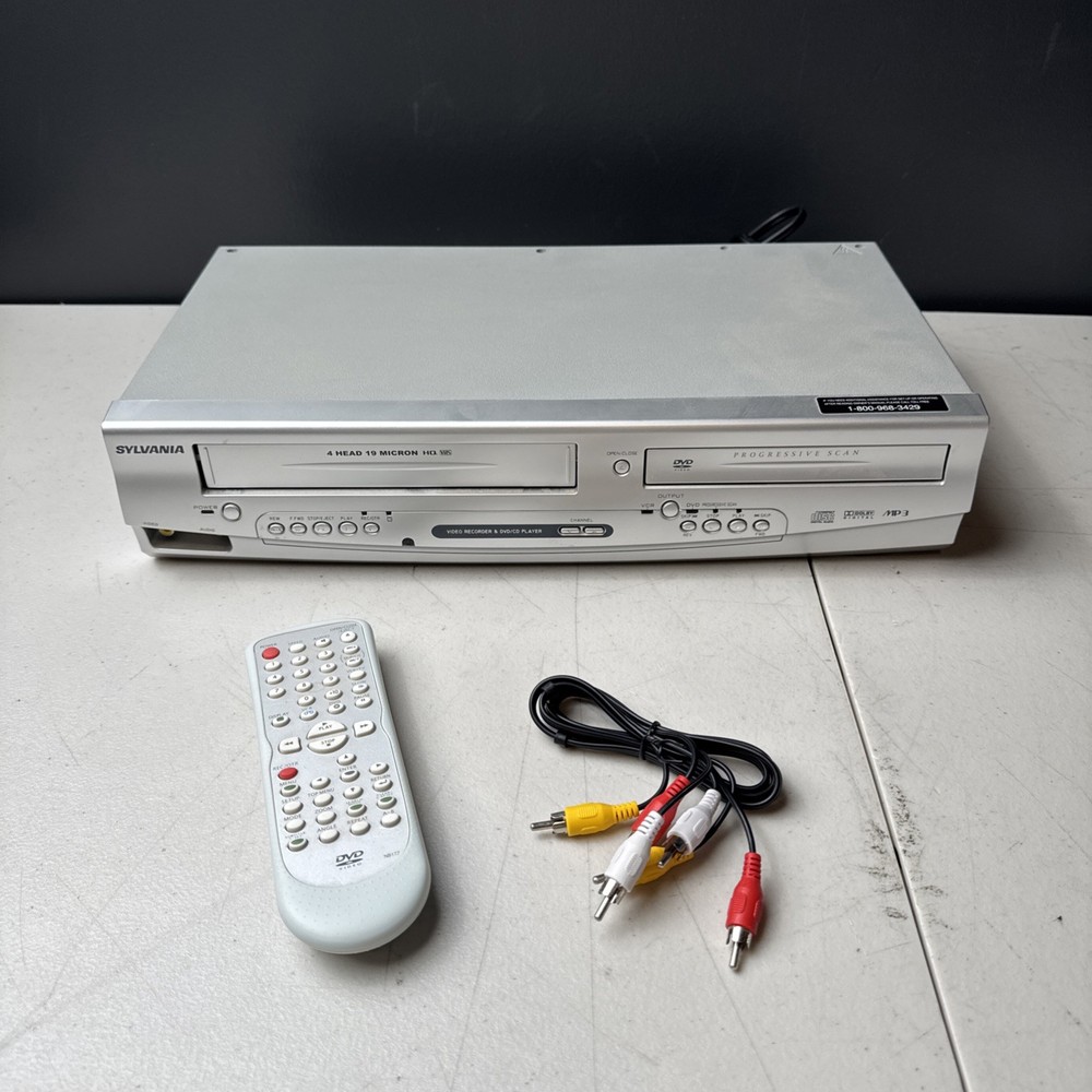 Sylvania DVC840F DVD VCR Combo Player Recorder Progressive Scan w/Remote