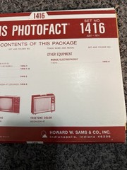 Sams Photofact Set 1416 July 1974 Admiral Sanyo Truetone Color TV + Morse T-4210