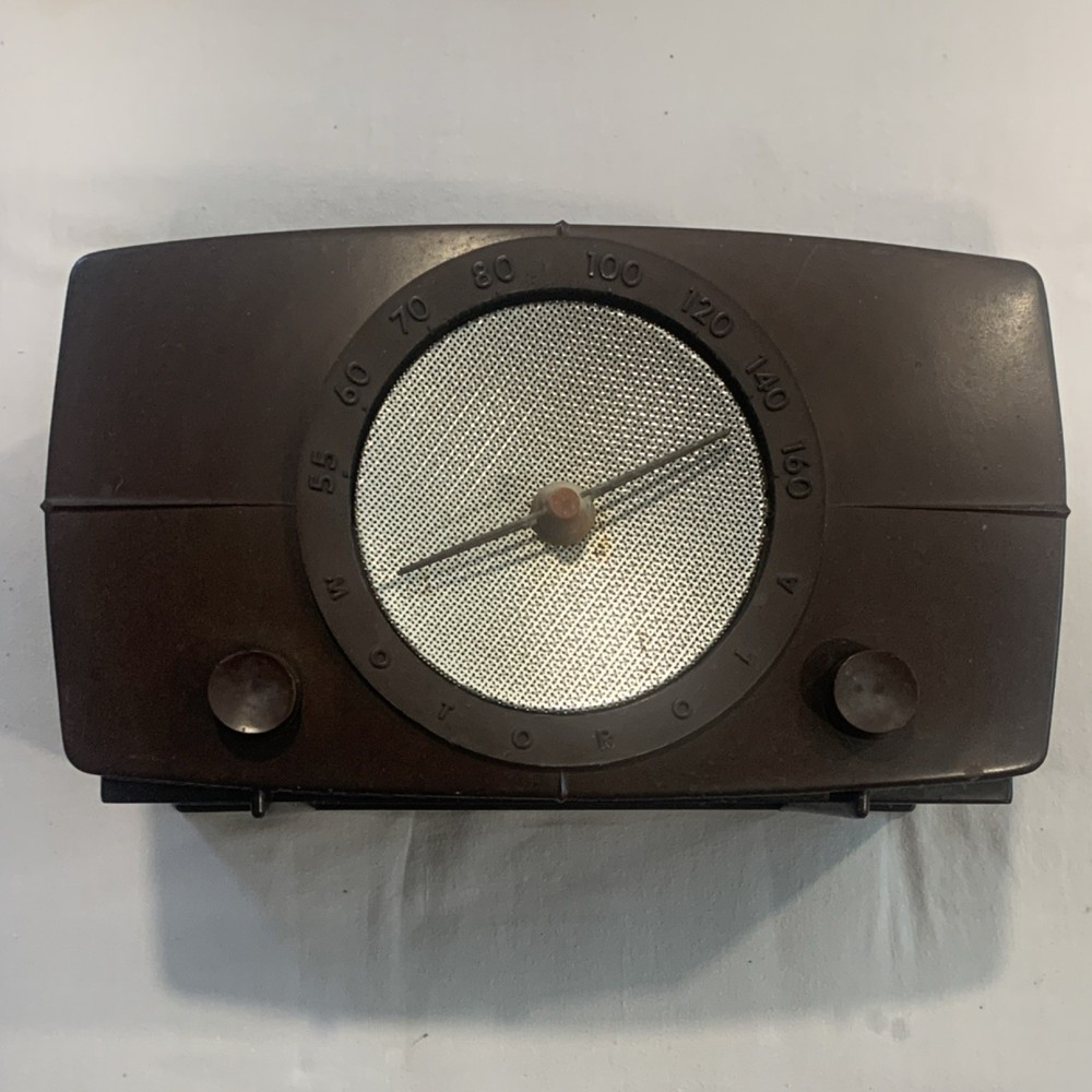 Motorola Model 6X Vintage AM Tube Radio Brown Bakelite Dial Scale Cord WORKS!
