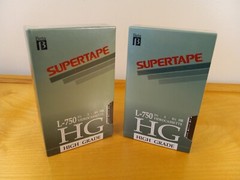2 Sealed Supertapes HG Beta Videocassette Tapes L-750 1 1/2, 3, 4 1/2 hr, Japan