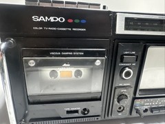 Sampo Model: 9505 Color TV AM/FM Radio Cassette Recorder MFRD Nov 1982