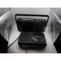 Two Vintage Radios Emerson Weather Sony Radio Cassette Player Both Work