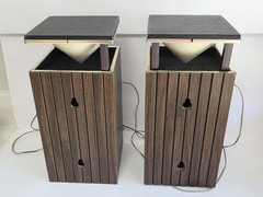 Vintage Omni Directional Sound Speakers Unbranded For Parts Or Repair