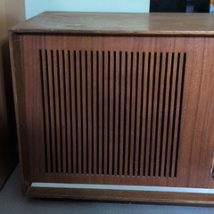 SABA Vintage AM/FM Tabletop Console Radio Wooden Cabinet Wood Finish