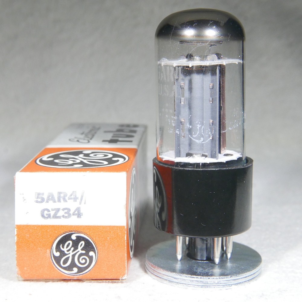 GE GZ34/5AR4 O-Getter Rectifier Vacuum Tube Made in USA