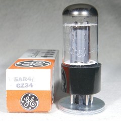 GE GZ34/5AR4 O-Getter Rectifier Vacuum Tube Made in USA