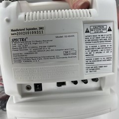SPECTRA 5 INCH Black & White TV-AM-FM Radio BATTERY POWERED Plug In