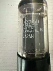 GZ34 tube 5AR4 Matsushita Matched Pair