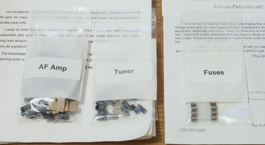 Pioneer SX-780 FULL rebuild restoration recap service kit fix repair capacitor