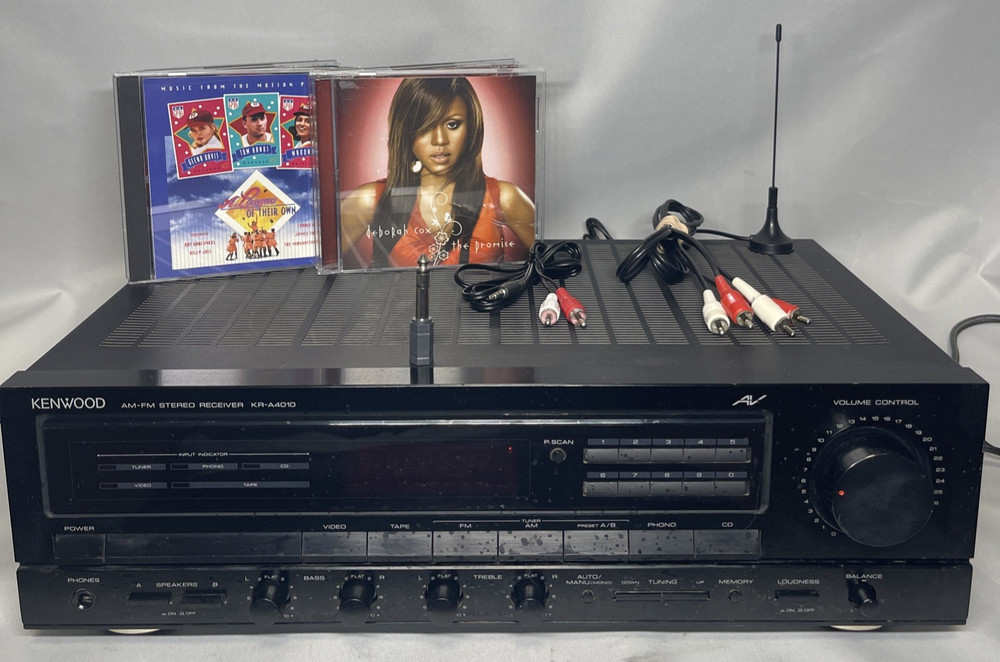 TESTED 1980’s Kenwood KR-A4010 AV AM/FM Stereo Analog Receiver w/ Phono Input