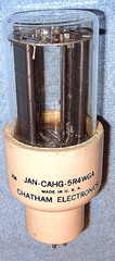 1 NOS Chatham JAN 5R4WGA Vacuum Tube 1957 Rectifier “Potato Masher”