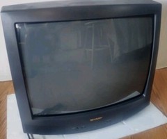 Vintage Sharp 25J-M100 CRT TV Retro Gaming Television No Remote 1997