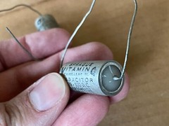 2 NOS Vintage .39 uf 100v Sprague Vitamin Q PIO Capacitors Oil 96P .47 subs (Qty