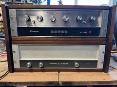 Vintage Crown IC150 Stereo Preamplifier and DC150A Poweramp/matching wood cases