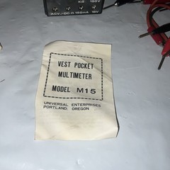 Vintage Universal Enterprises Vest Pocket Multimeter Model M15