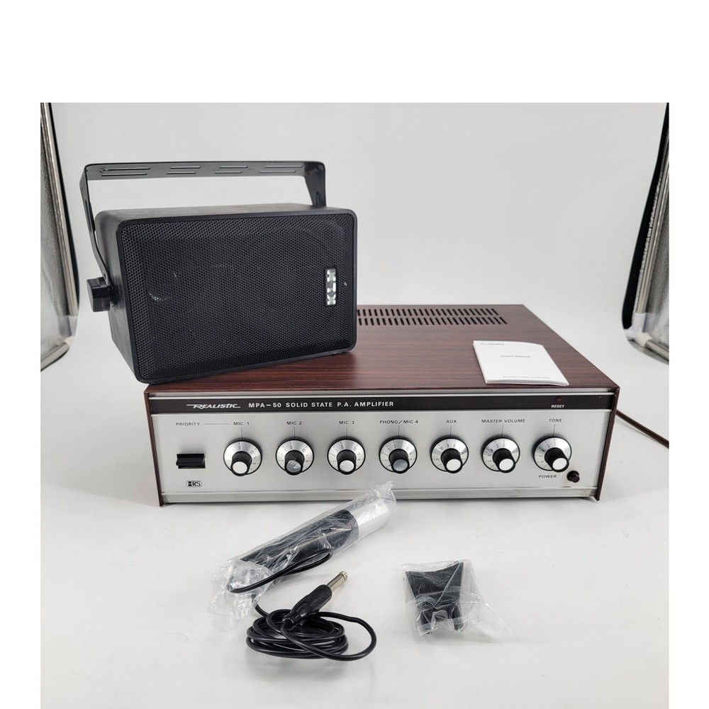 Realistic MPA-50 PA Amplifier Mixer now with Integrated Bluetooth!