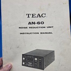TEAC AN-60 W Noise Reduction Instruction manual.