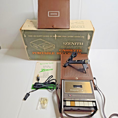 Zenith A‑610J Reporter Cassette Recorder • Japan • Clean • With Mic/Case Mint