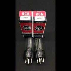 NICE PAIR RCA 5Y3GT Dual D Getter Radio Amp RECTIFIER Vacuum Tubes O.9763