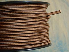 Brown 2-Wire Cloth Covered Cord 18ga Vintage Style Lamp Lights Antique Fan Rayon