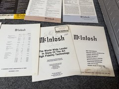 ⭐️LOT Original Dealer Brochures Mcintosh Amplifiers, Preamps, Tuners + Catalogs