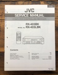 JVC RX-403 BK LBK Receiver Owner & Service Manual *Original*