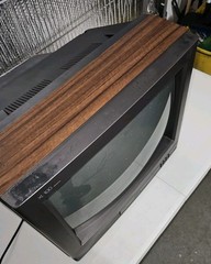 1992 RCA XL100 20” CRT TV Wood Grain W/ Rare Remote Control Retro Gaming