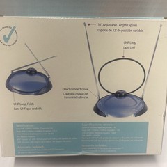 Phillips Magnavox SCP010 Indoor Antenna VHF, UHF, FM, HDTV, Coax Connect NEW