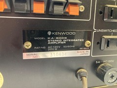 KENWOOD KA-8006 Stereo Integrated Amplifier Receiver *FOR PARTS OR REPAIR**