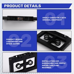 Cassette Case DIY Reel to Reel Cassette Tape Open Audio Plastic Black Q7L25645