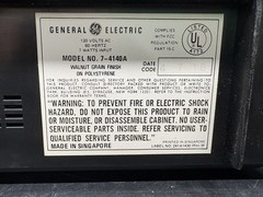 Vintage General Electric #7-4140A AM/FM Radio Faux Wood Grain Working