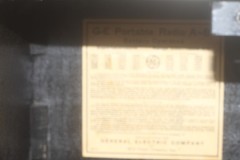 Vintage 1932 General Electric A-81 Portable Radio with tubes, missing cover.