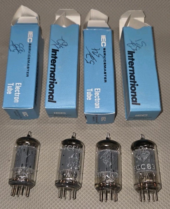 Quad 4 Telefunken 12AX7 ECC83 Audio Amp Amplifier Vacuum Tubes TESTED